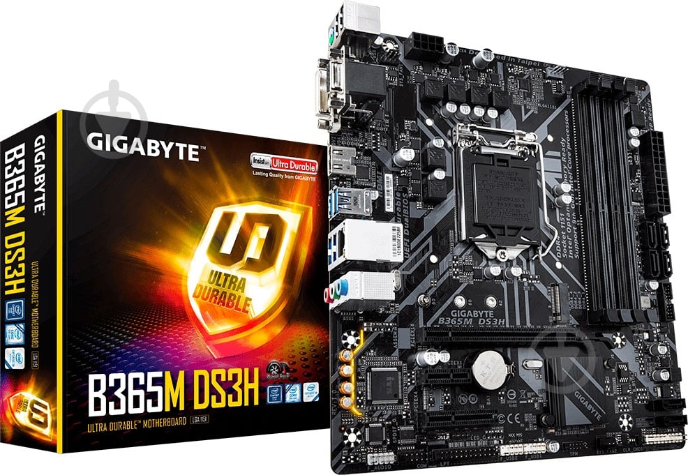 Материнская плата Gigabyte B365M DS3H (Socket 1151, Intel B365, mirco ATX) - фото 1 Материнская плата Gigabyte B365M DS3H (Socket 1151, Intel B365, mirco ATX) - фото 1