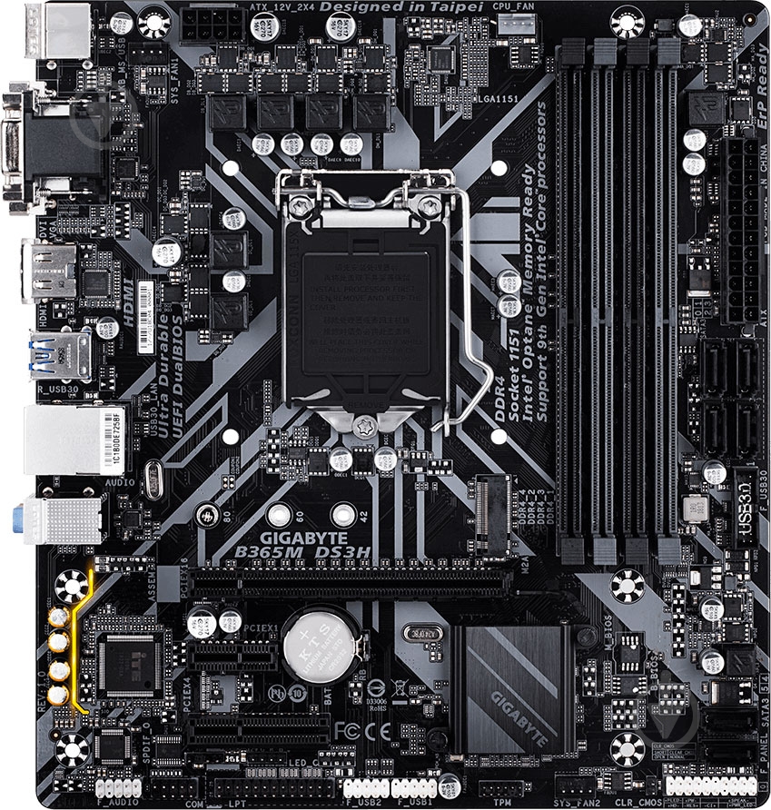 Материнская плата Gigabyte B365M DS3H (Socket 1151, Intel B365, mirco ATX) - фото 2 Материнская плата Gigabyte B365M DS3H (Socket 1151, Intel B365, mirco ATX) - фото 2