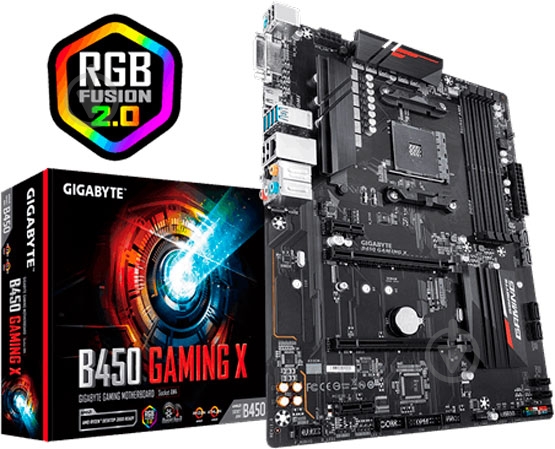 Материнская плата Gigabyte B450 GAMING X (Socket AM4, AMD B450, ATX) - фото 1