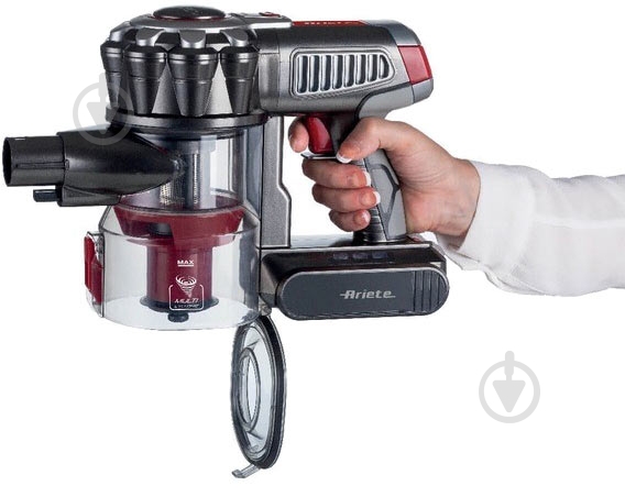 Пылесос аккумуляторный Ariete 2757 black/red - фото 4