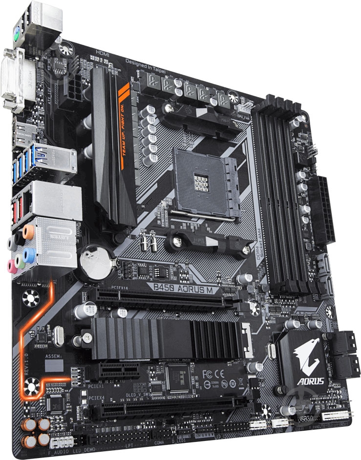 Материнская плата Gigabyte B450 AORUS M (Socket AM4, AMD B450, ATX) - фото 4