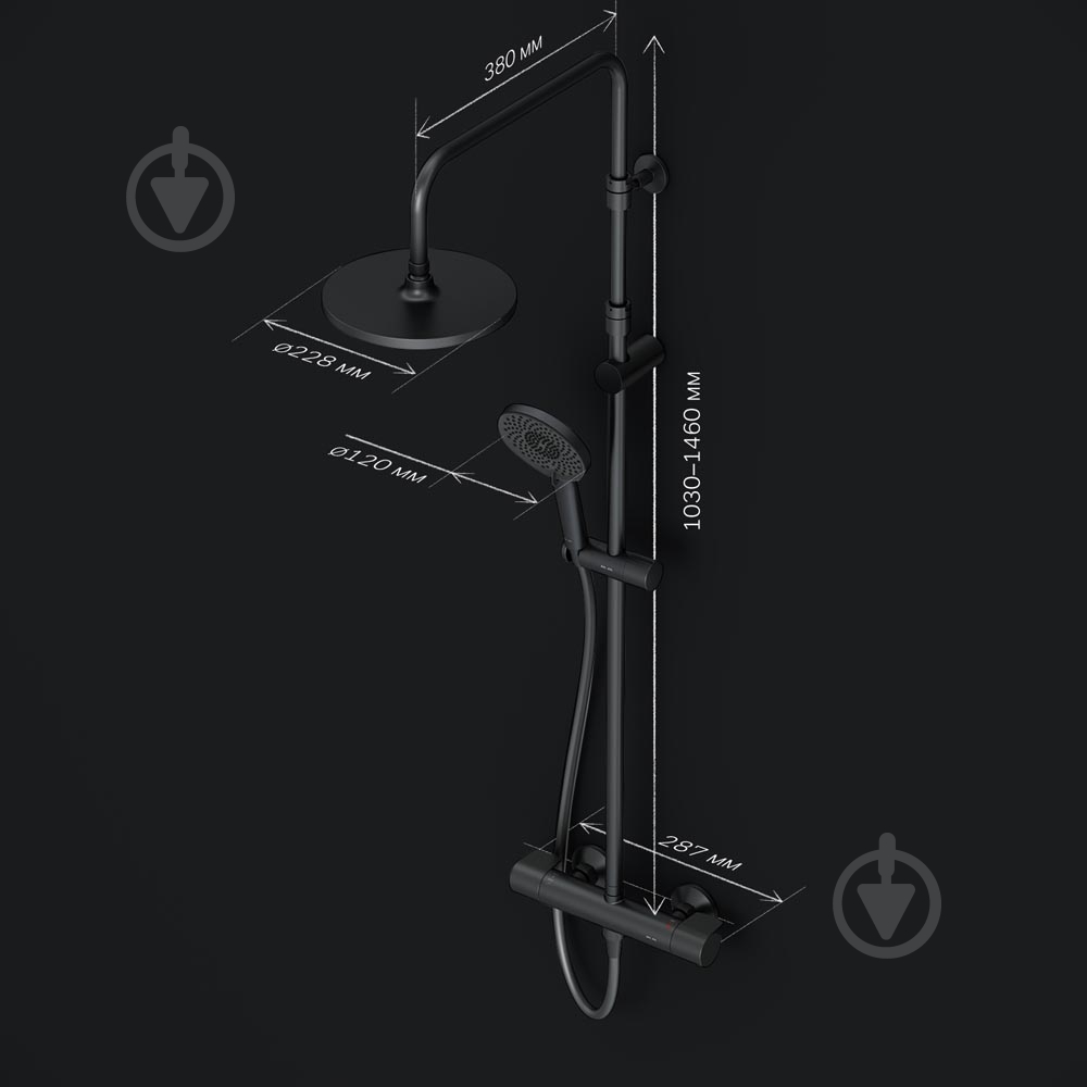 Душова система AM.PM F0785A422 X-Joy, з термостатом - фото 9 Душова система AM.PM F0785A422 X-Joy, з термостатом - фото 9