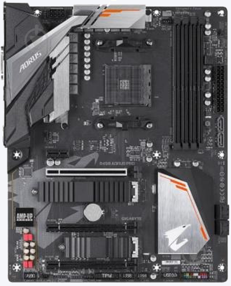 Материнська плата Gigabyte B450 AORUS PRO (Socket AM4, AMD B450, ATX) - фото 1