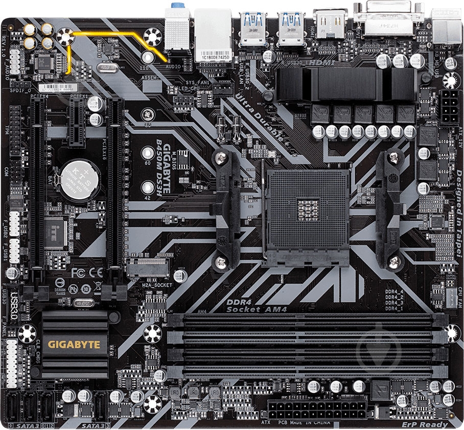 Материнская плата Gigabyte B450M DS3H (Socket AM4, AMD B450, mirco ATX) - фото 6