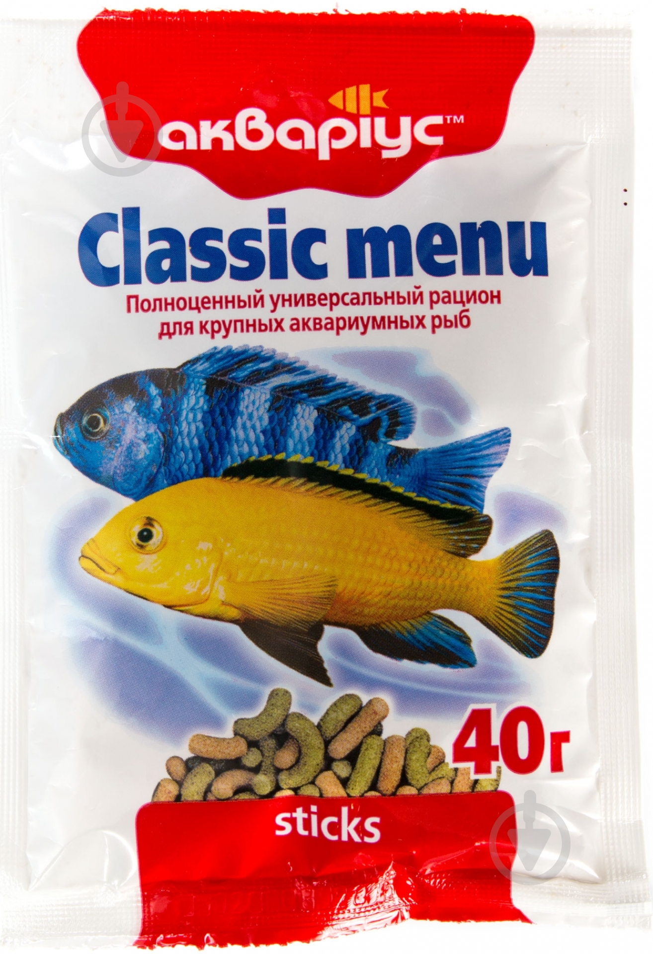 Корм Акваріус Classic menu 40 г 4944 (белки, жиры, клетчатка) - фото 1