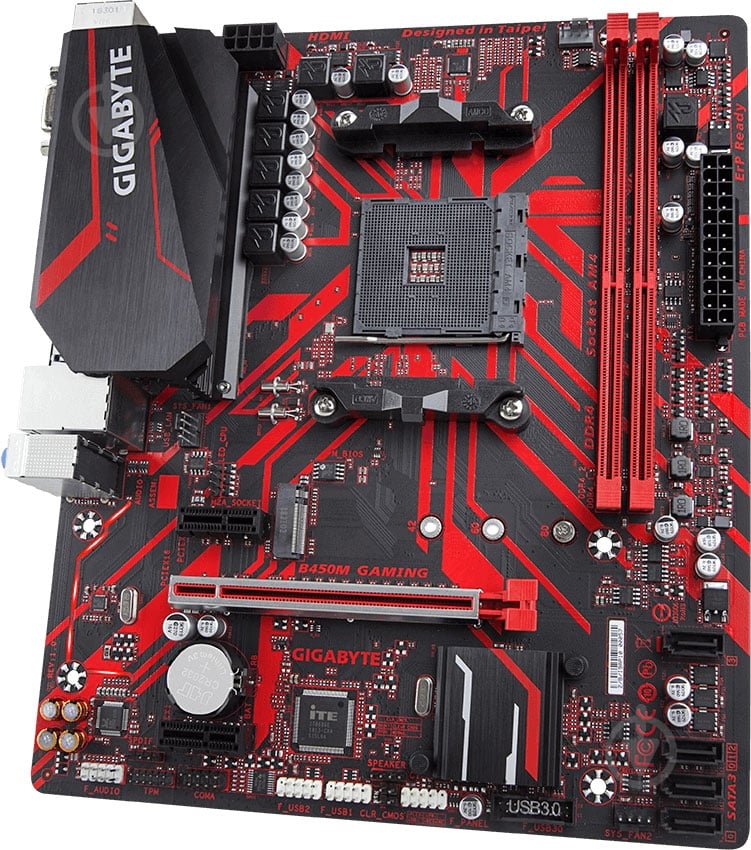 Материнская плата Gigabyte B450M GAMING (Socket AM4, AMD B450, mirco ATX) - фото 3 Материнская плата Gigabyte B450M GAMING (Socket AM4, AMD B450, mirco ATX) - фото 3