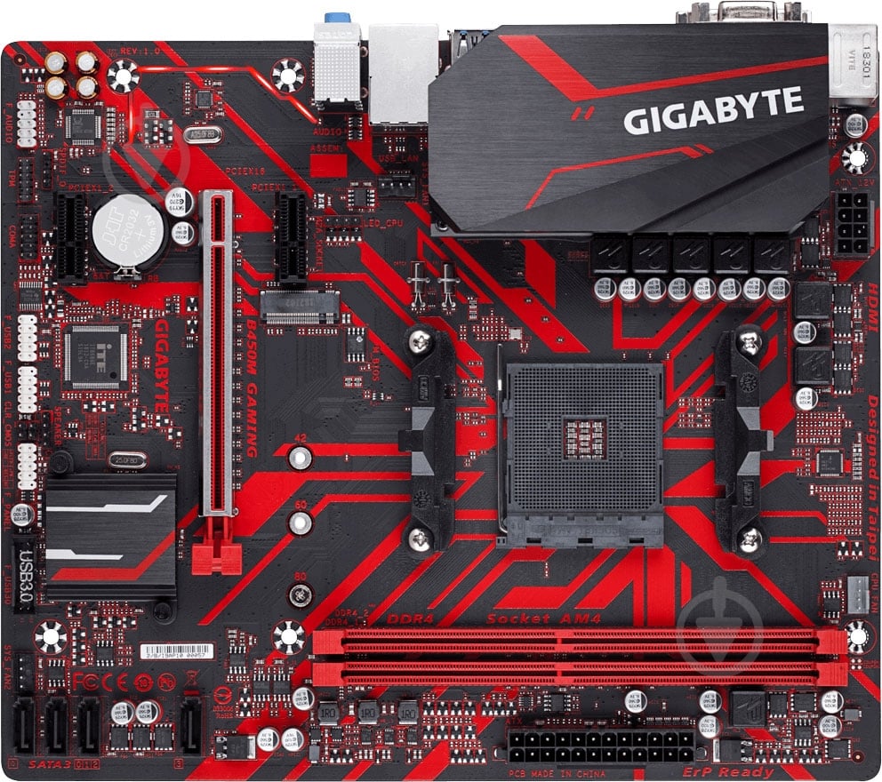 Материнская плата Gigabyte B450M GAMING (Socket AM4, AMD B450, mirco ATX) - фото 5 Материнская плата Gigabyte B450M GAMING (Socket AM4, AMD B450, mirco ATX) - фото 5