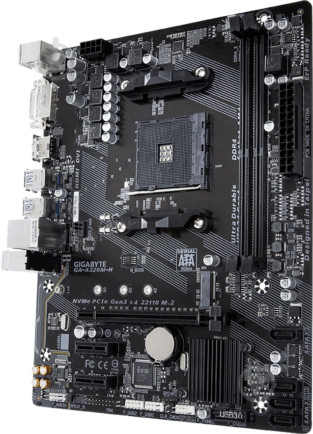 Материнська плата Gigabyte GA-A320M-H (Socket AM4, AMD A320, mirco ATX) - фото 4