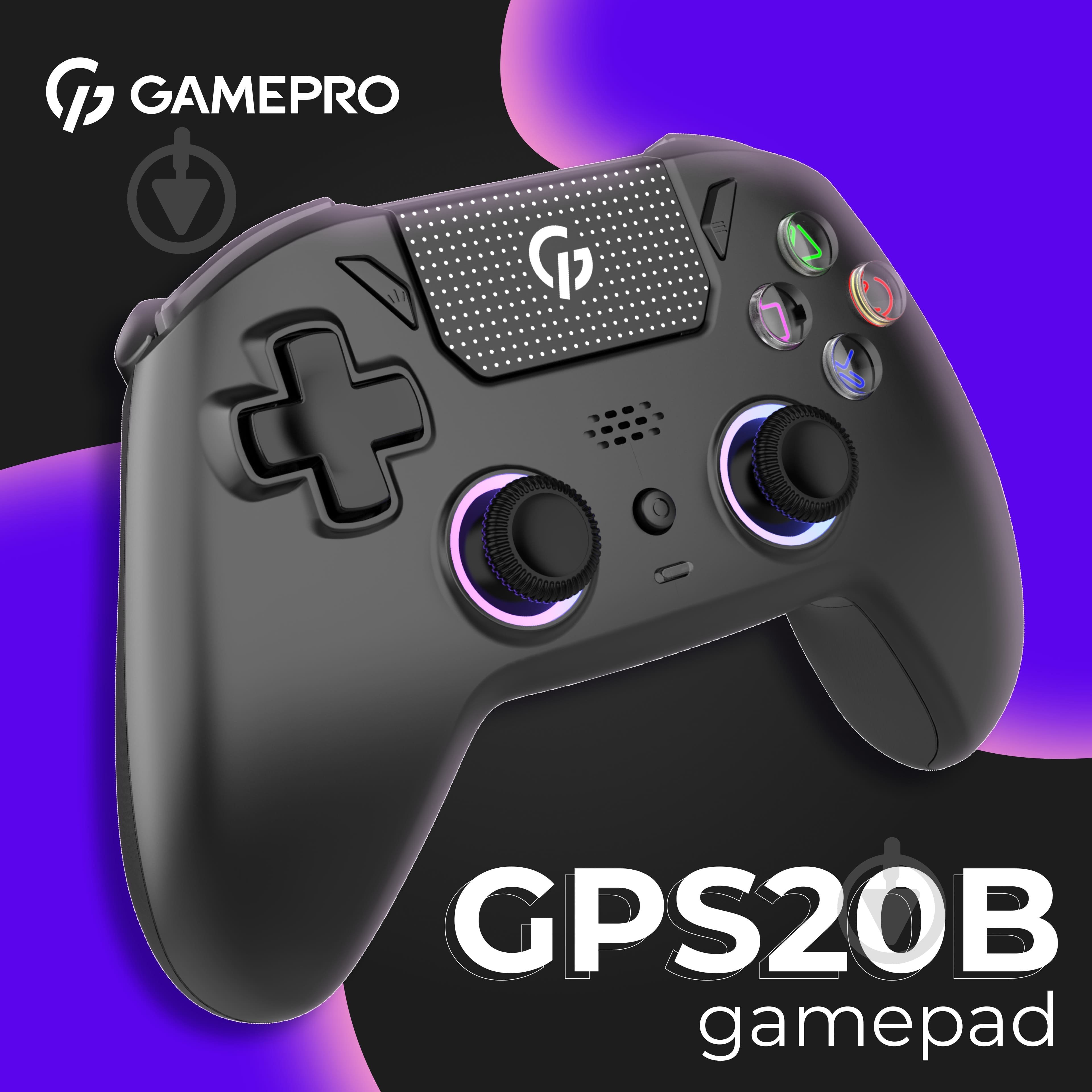Геймпад бездротовий GamePro GPS20B 2.4G/BT 5.1/USB (Switch/PC/PS/iOS/Android) RGB Black - фото 4