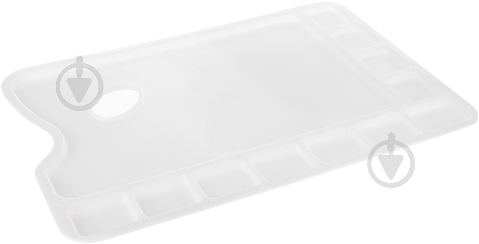 Палитра пластиковая прямоугольная плоская - фото 1 Палитра пластиковая прямоугольная плоская - фото 1