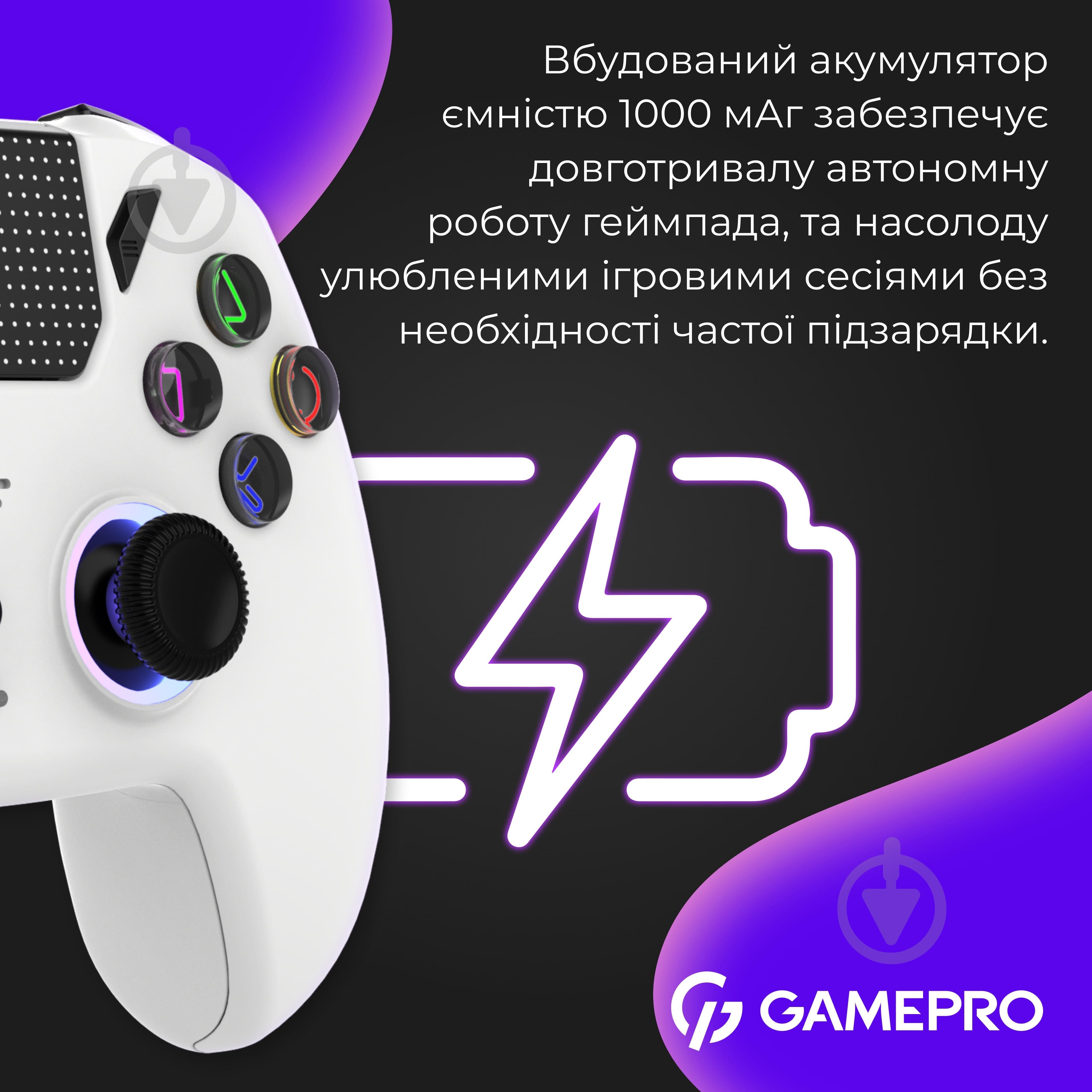 Геймпад беспроводной GamePro GPS20W White - фото 14