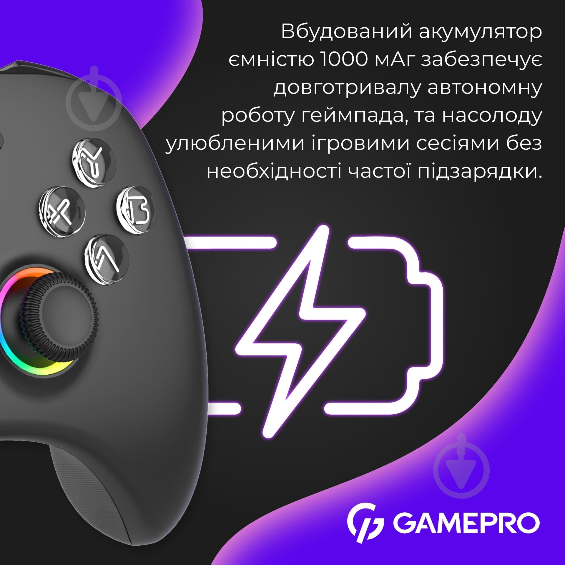 Геймпад беспроводной GamePro GPX13BDOC Black - фото 12