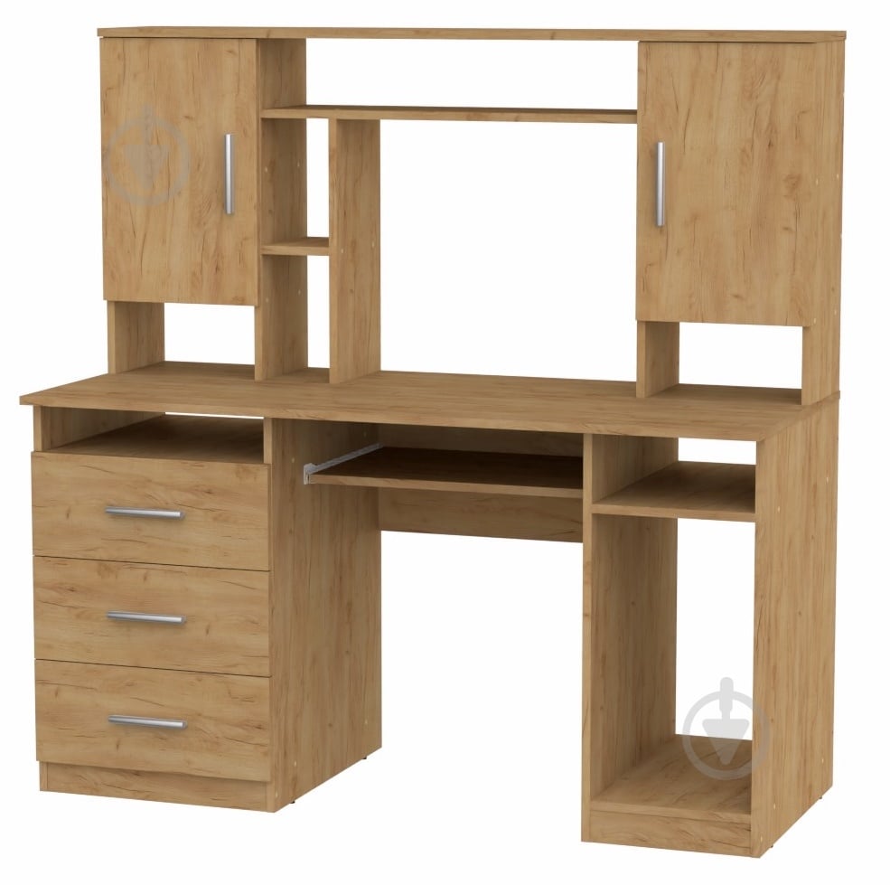 Стіл комп'ютерний Компаніт Менеджер дуб крафт золотий - фото 1