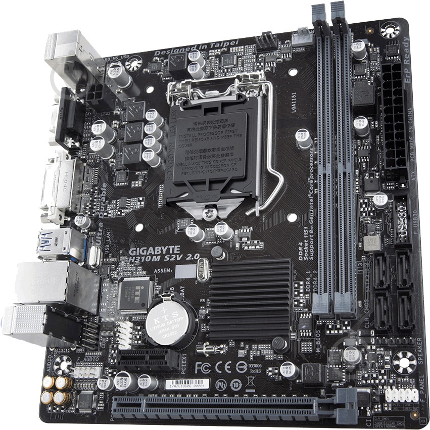 Материнська плата Gigabyte H310M S2V 2.0 (Socket 1151, Intel H110, mirco ATX) - фото 3