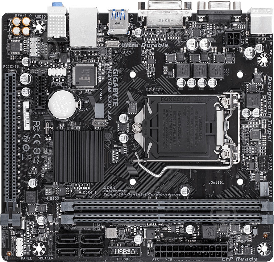 Материнська плата Gigabyte H310M S2V 2.0 (Socket 1151, Intel H110, mirco ATX) - фото 4