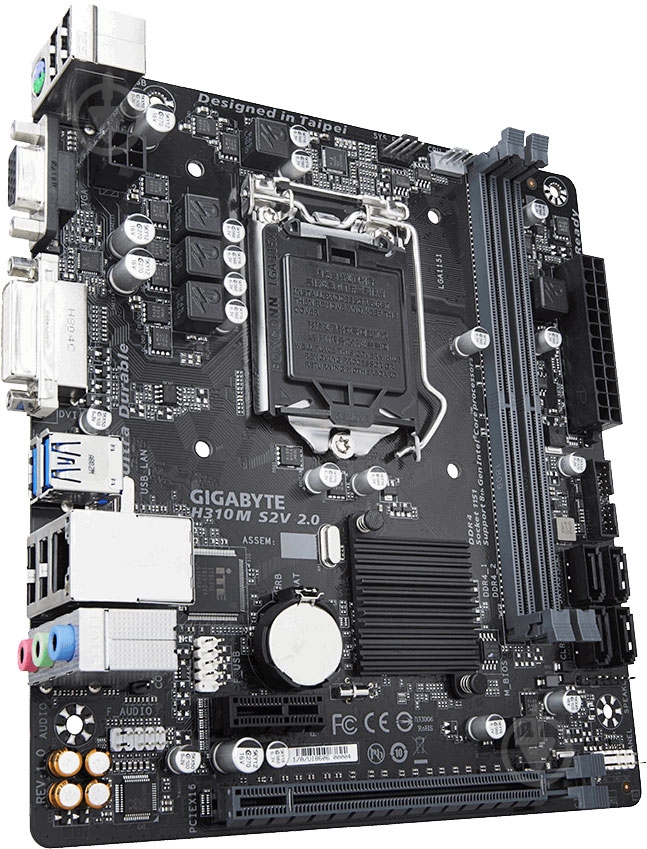 Материнська плата Gigabyte H310M S2V 2.0 (Socket 1151, Intel H110, mirco ATX) - фото 2