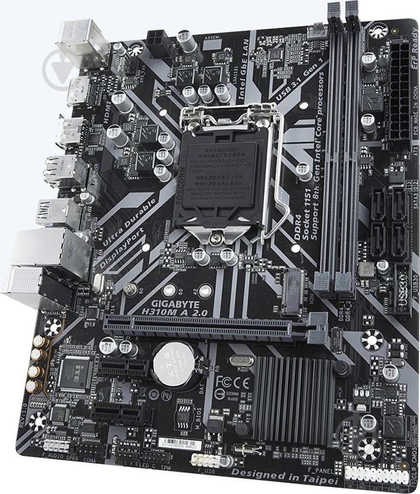 Материнська плата Gigabyte H310N_2.0 (Socket 1151, Intel H310, mini ITX) - фото 4