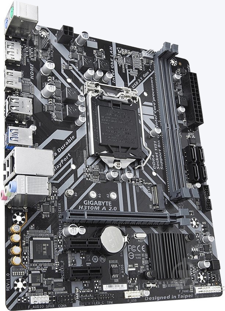 Материнська плата Gigabyte H310N_2.0 (Socket 1151, Intel H310, mini ITX) - фото 2