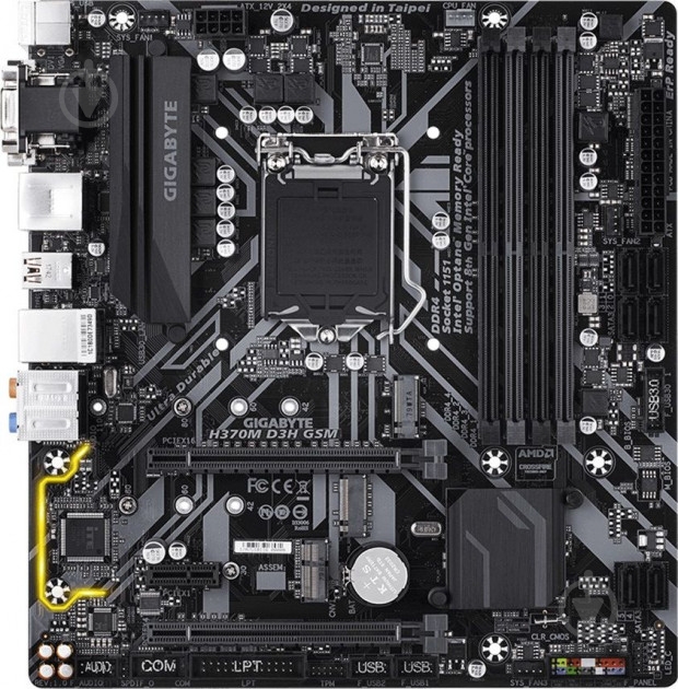Материнская плата Gigabyte H370M D3H GSM (Socket 1151, Intel H370, mirco ATX) - фото 1