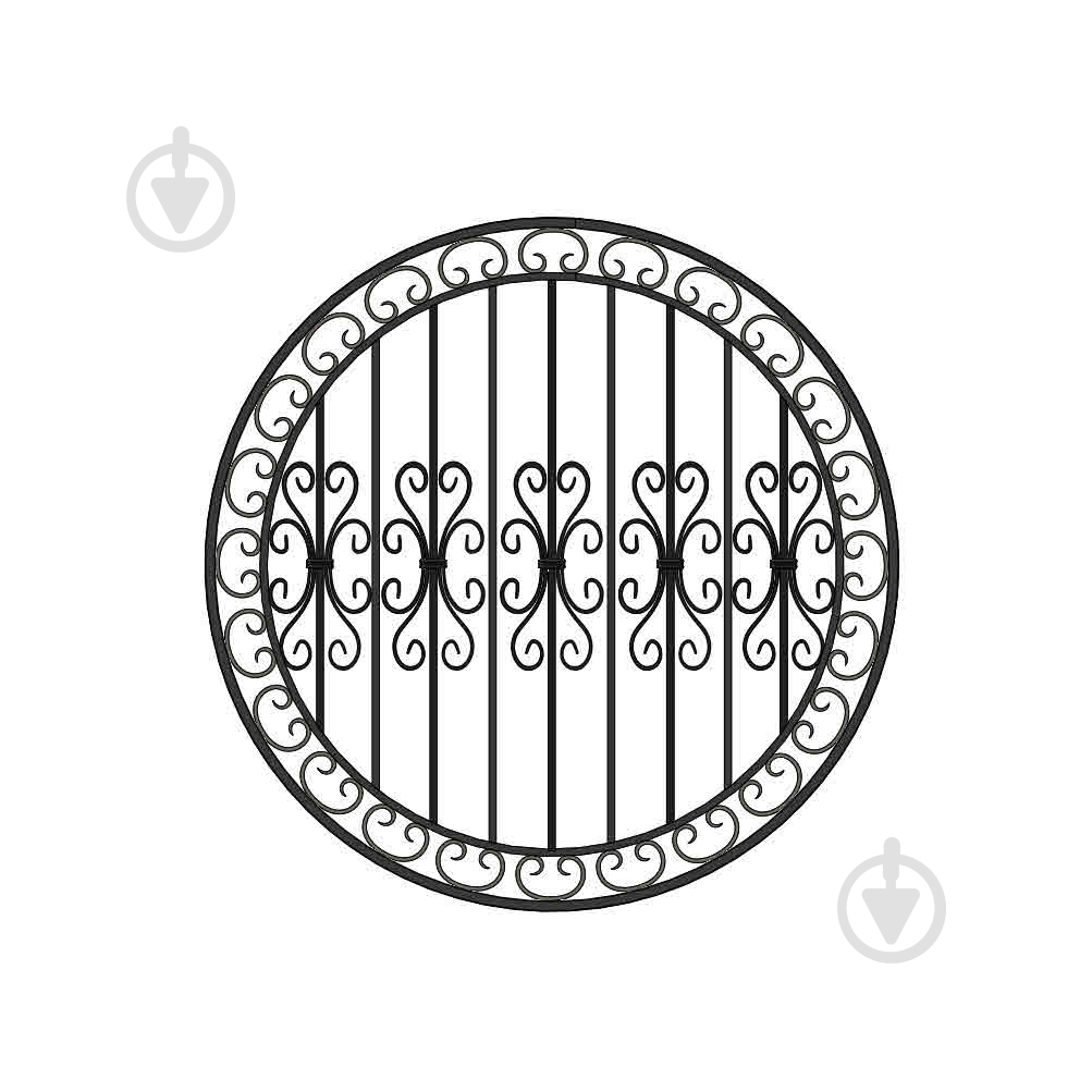 Решетка на окно КР-19 d-1200 мм (комплект элементов) - фото 1