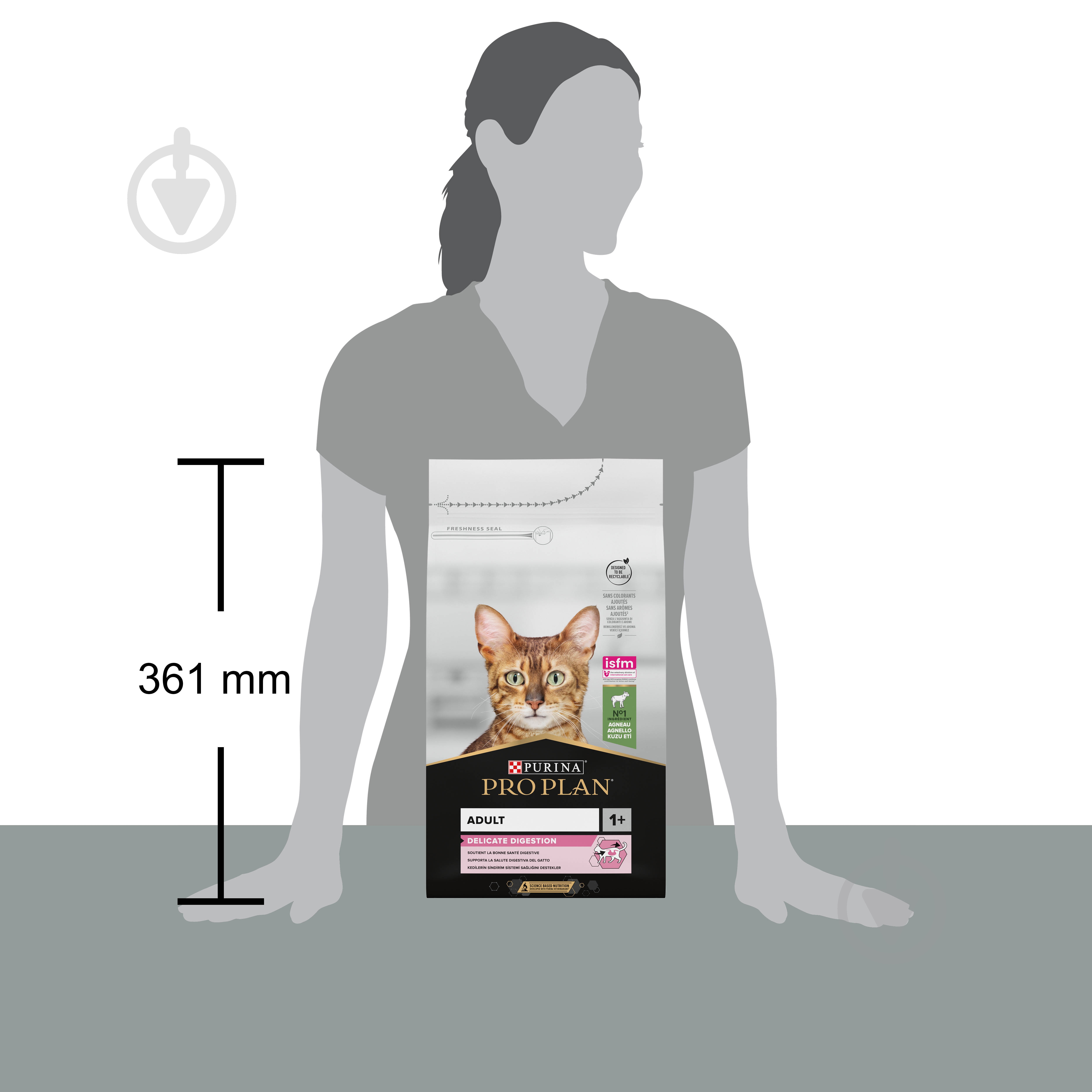 Корм сухой для котов ProPlan by Purina Adult 1+ Delicate Digestion с ягненком 1,5 кг - фото 4