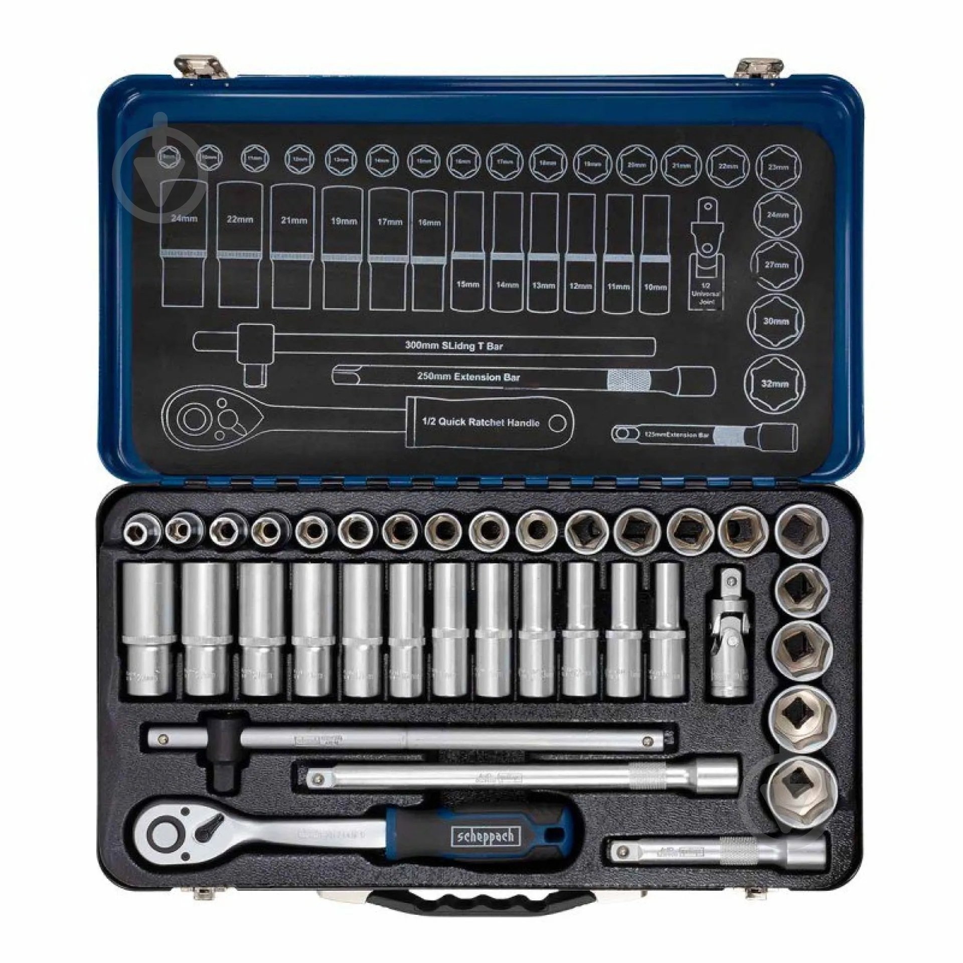 Набор ручного инструмента Scheppach 36 шт. SCH-4362M - фото 3 Набор ручного инструмента Scheppach 36 шт. SCH-4362M - фото 3