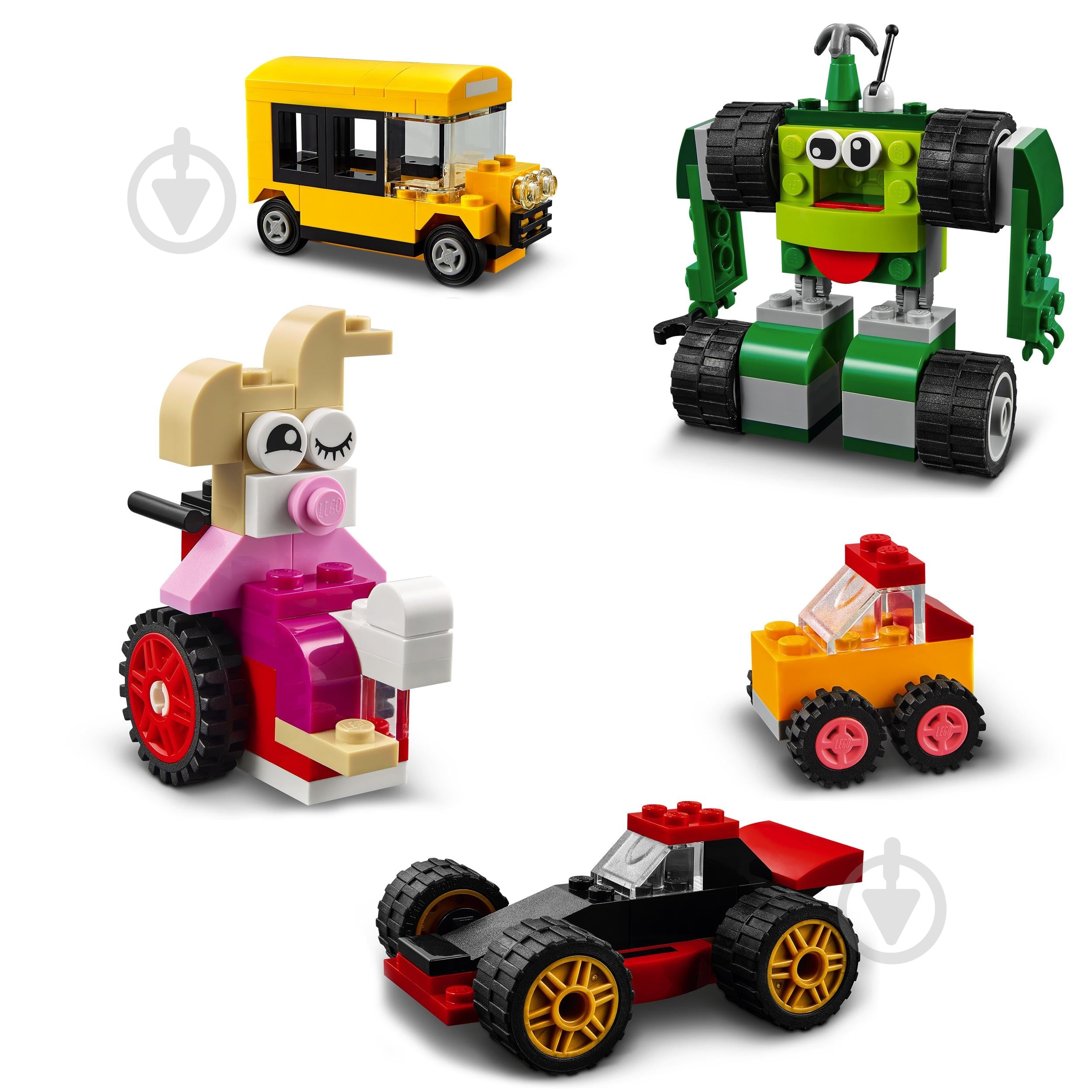 Конструктор LEGO Classic Кубики и колеса 11014 - фото 8 Конструктор LEGO Classic Кубики и колеса 11014 - фото 8