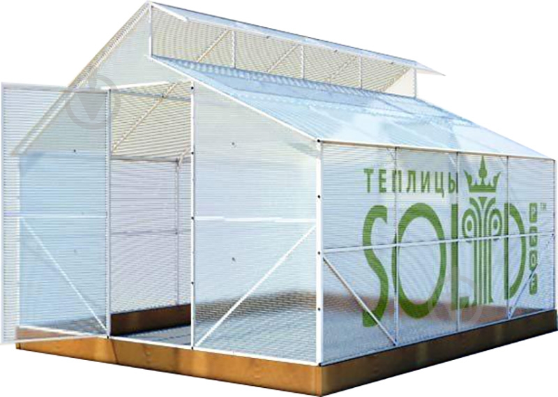 Теплиця Solidprof Двоскатна Мітлайдера 3 Стандарт з полікарбонатом 4 мм 4,1 м - фото 1