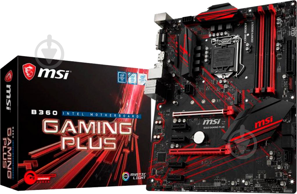 Материнская плата MSI B360 GAMING PLUS (Socket 1151, Intel B360, ATX) - фото 5 Материнская плата MSI B360 GAMING PLUS (Socket 1151, Intel B360, ATX) - фото 5