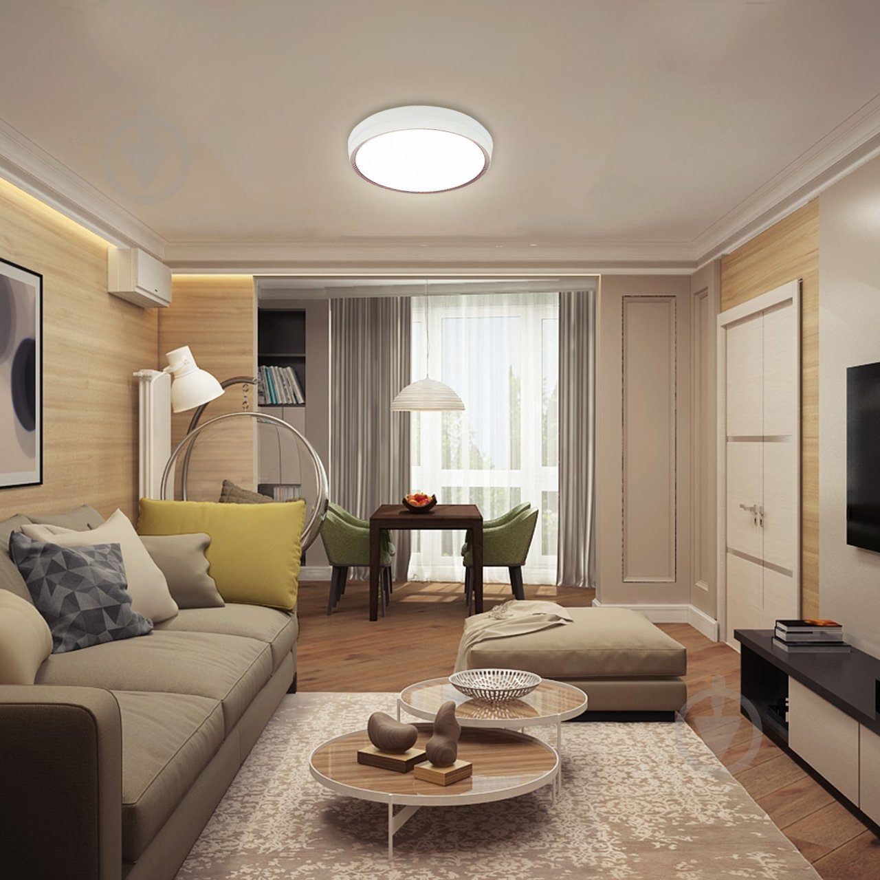 Светильник настенно-потолочный Eurolamp 48 Вт белый LED-SL-48W-T27 - фото 3