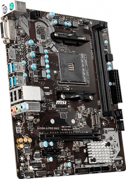 Материнская плата MSI B450M-A PRO MAX (Socket AM4, AMD B450, mirco ATX) - фото 3