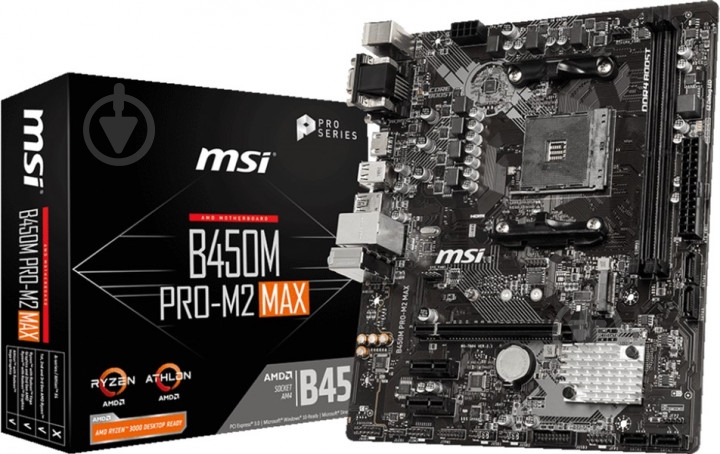 Материнская плата MSI B450M PRO-M2 MAX (Socket AM4, AMD B450, mirco ATX) - фото 1