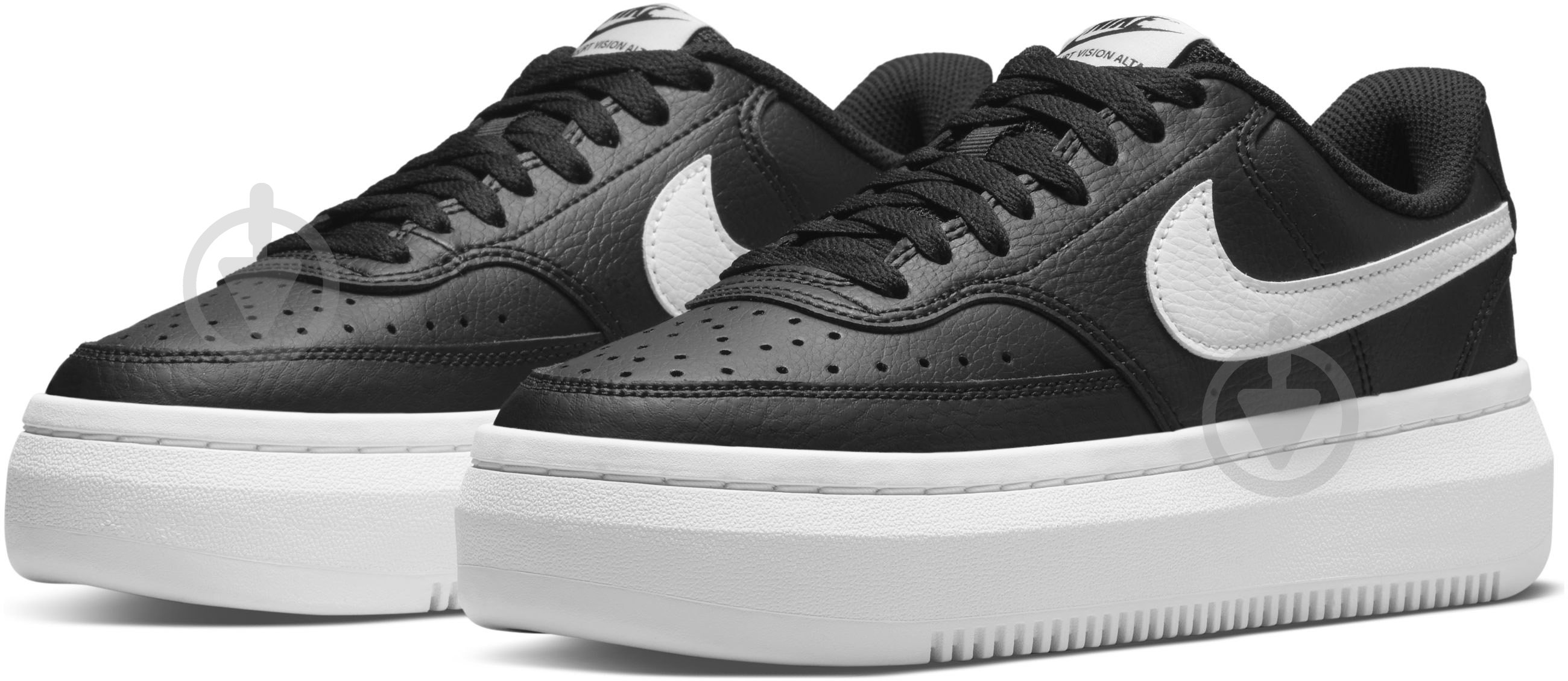 Кроссовки женские весенние Nike Court Vision Alta DM0113-002 р.37,5 черно-белые - фото 1