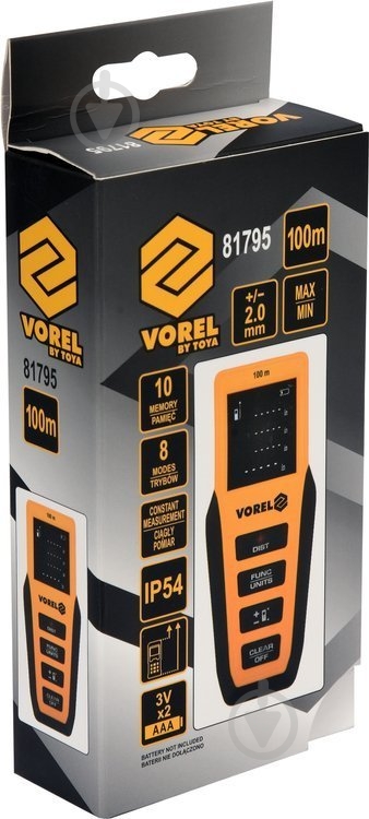 Дальномер лазерный Vorel 81791 - фото 3 Дальномер лазерный Vorel 81791 - фото 3