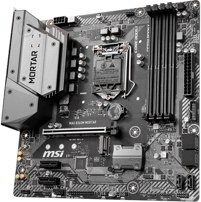 Материнська плата MSI MAG B365M MORTAR (Socket 1151, Intel B365, mirco ATX) - фото 1 Материнська плата MSI MAG B365M MORTAR (Socket 1151, Intel B365, mirco ATX) - фото 1