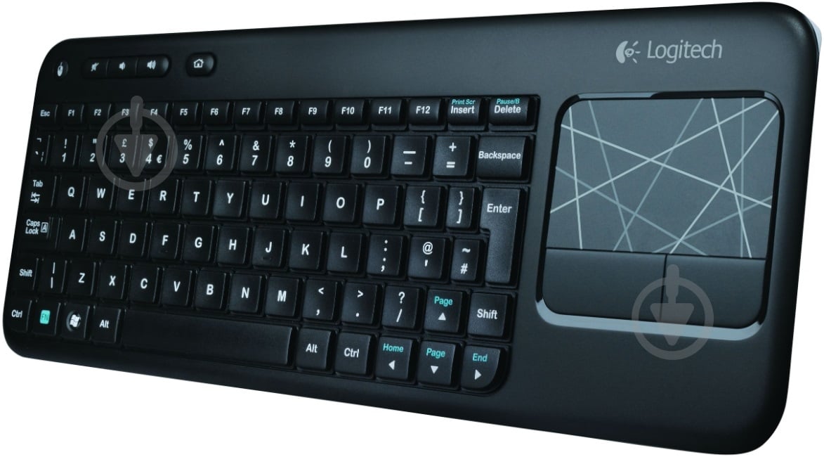 Клавиатура беспроводная Logitech Touch Keyboard K400 USB (920-003133) black - фото 2