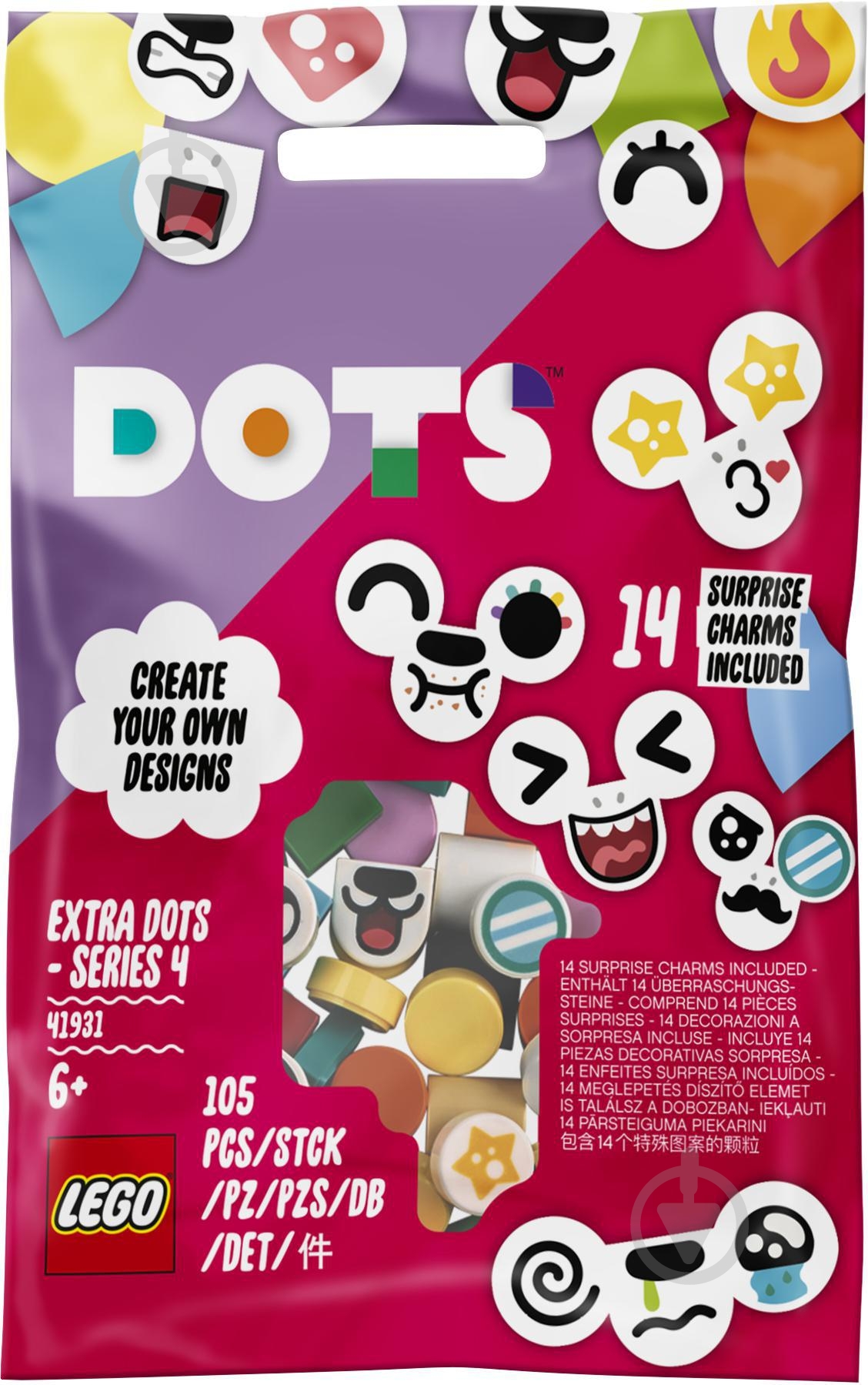 Конструктор LEGO Dots Додаткові елементи. Випуск 4 41931 - фото 1 Конструктор LEGO Dots Додаткові елементи. Випуск 4 41931 - фото 1