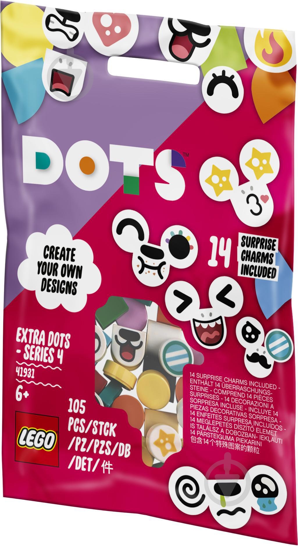 Конструктор LEGO Dots Додаткові елементи. Випуск 4 41931 - фото 6 Конструктор LEGO Dots Додаткові елементи. Випуск 4 41931 - фото 6