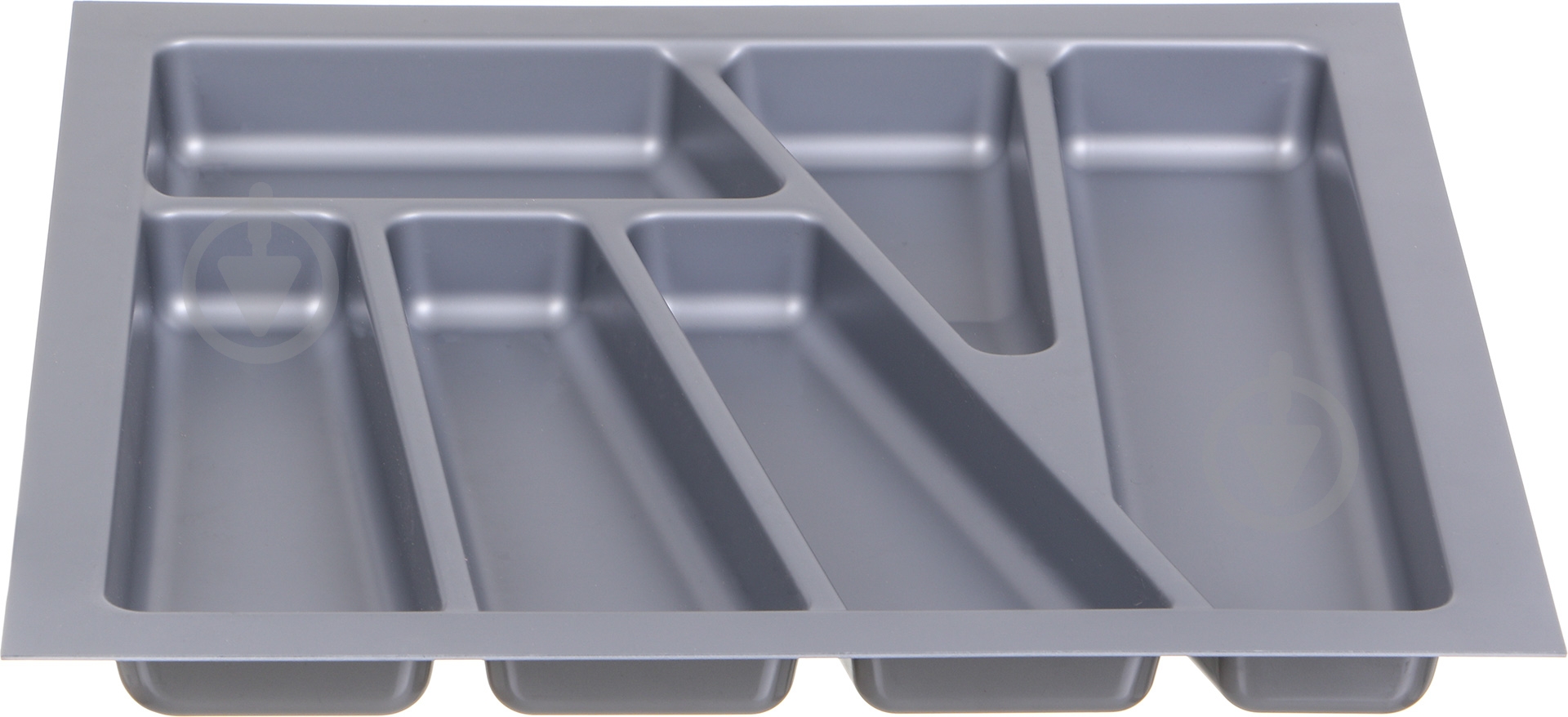 Лоток для столовых приборов Verso 430x430x40 мм фасад 500 мм пластиковый серый - фото 2