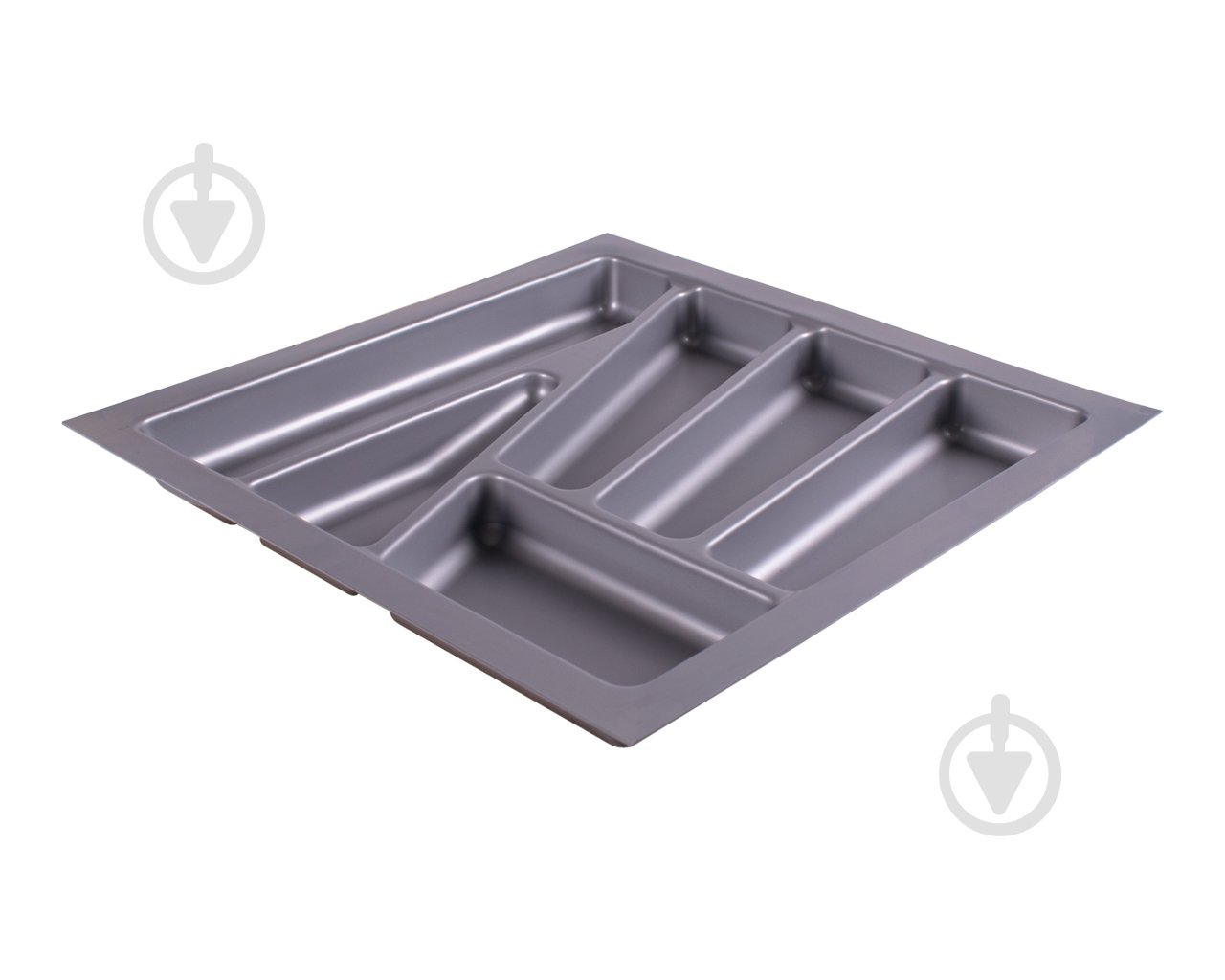 Лоток для столовых приборов Verso 430x430x40 мм фасад 500 мм пластиковый серый - фото 1