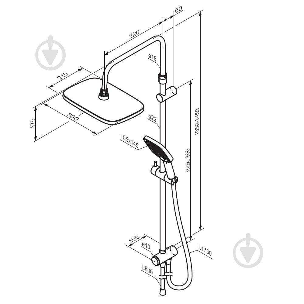 Душевая система Damixa 953000300 Gala - фото 7 Душевая система Damixa 953000300 Gala - фото 7