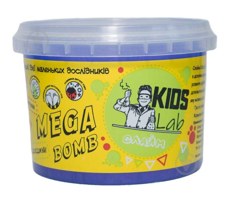 Слайм KIDS LAB №12 синий 350 г 0105 - фото 1 Слайм KIDS LAB №12 синий 350 г 0105 - фото 1