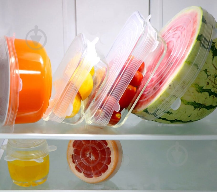 Набор крышек силиконовых 6 шт. в ассортименте - фото 8