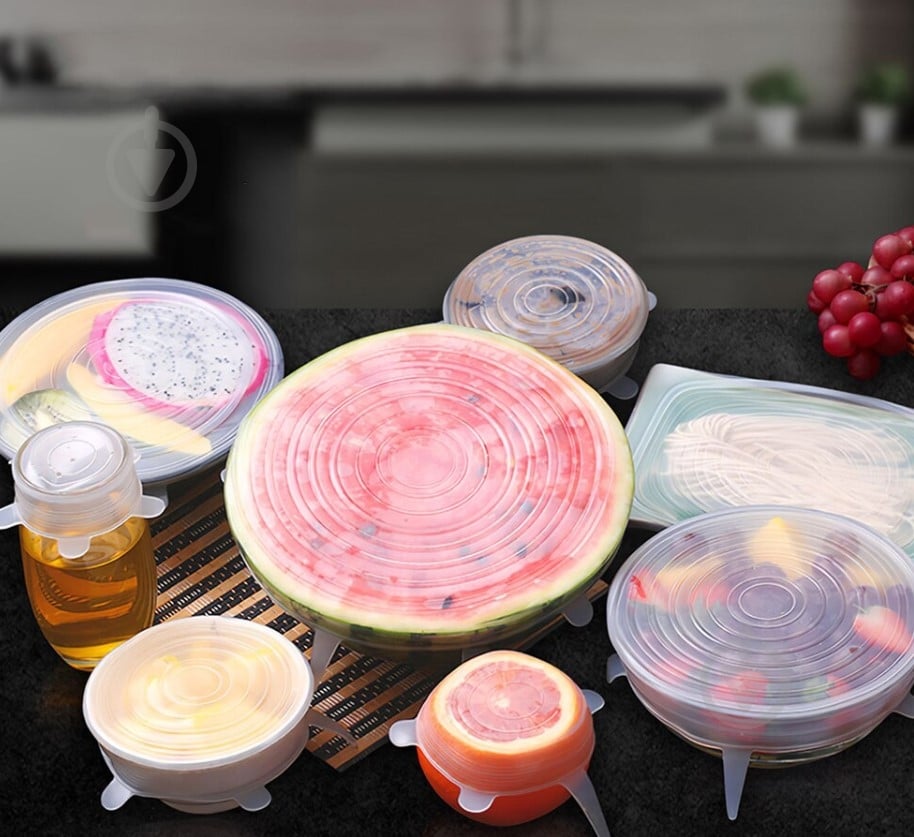 Набор крышек силиконовых 6 шт. в ассортименте - фото 9