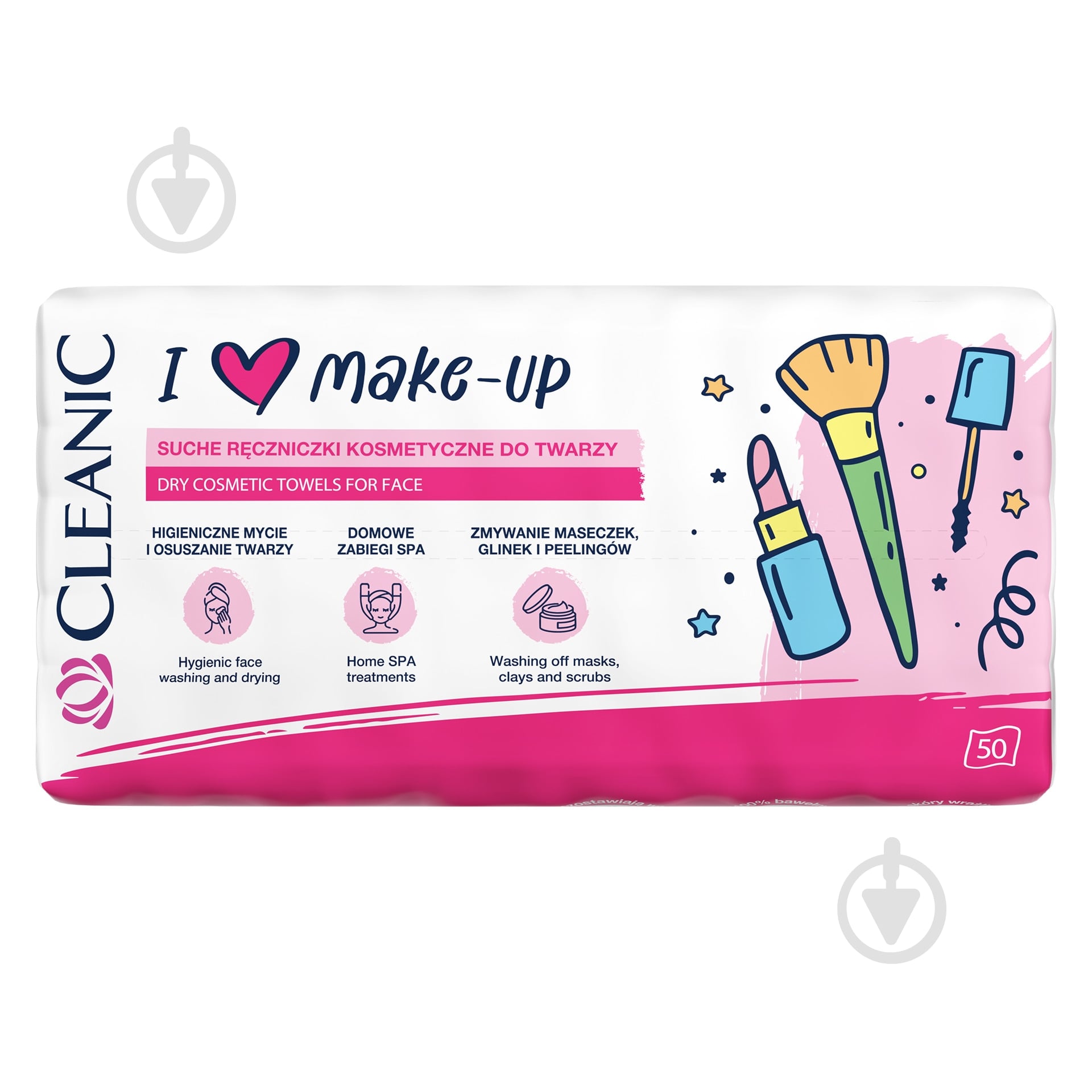 Набор Cleanic I Love Make Up 50 шт. (мягкая) - фото 1