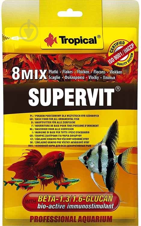 Корм Tropical для рыб SuperVit (Basic) 12 гр (рыба и рыбные продукты) - фото 1