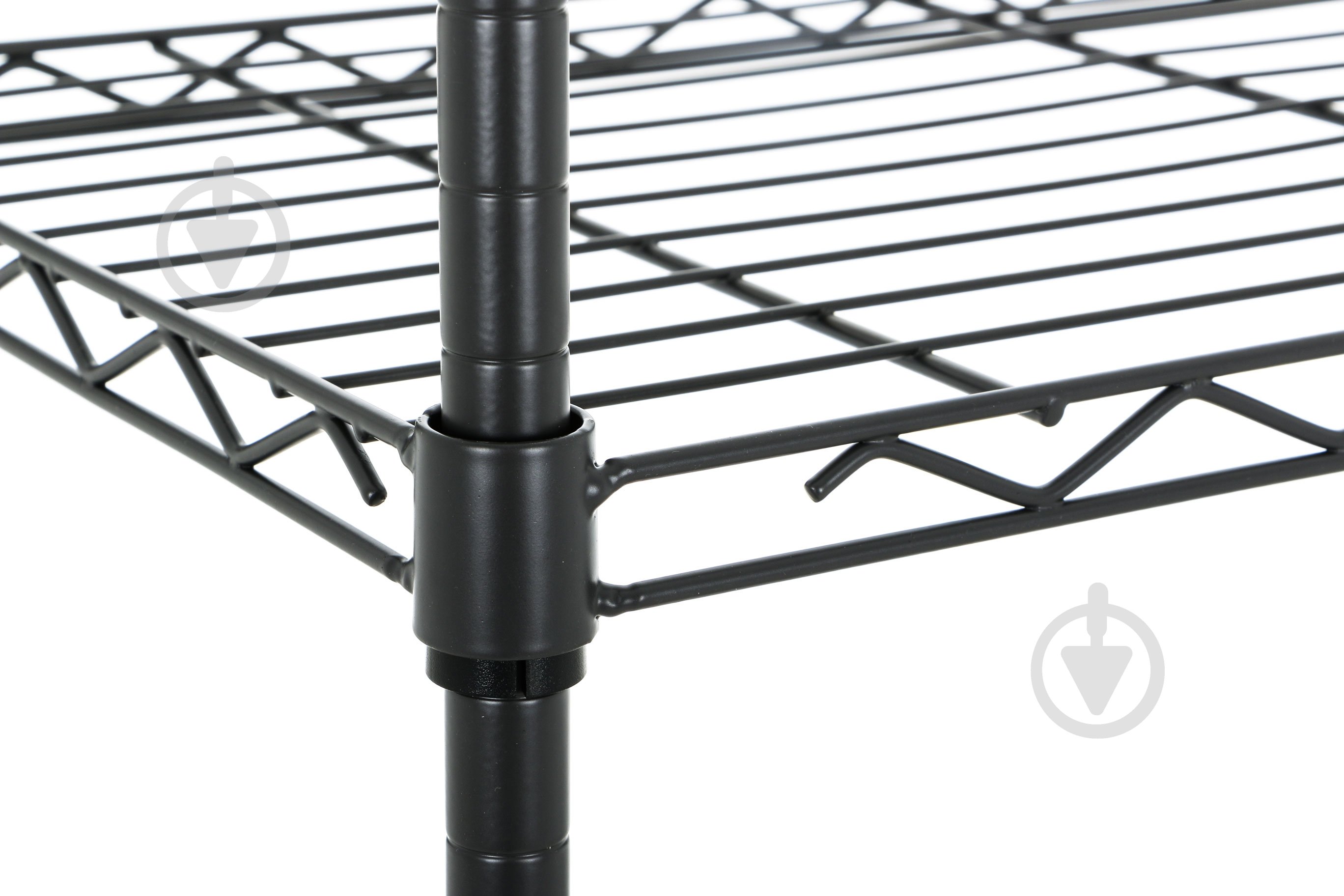 Стеллаж 1200x750x350 мм Проволочные серый металл полки 4 шт. крашенный - фото 3