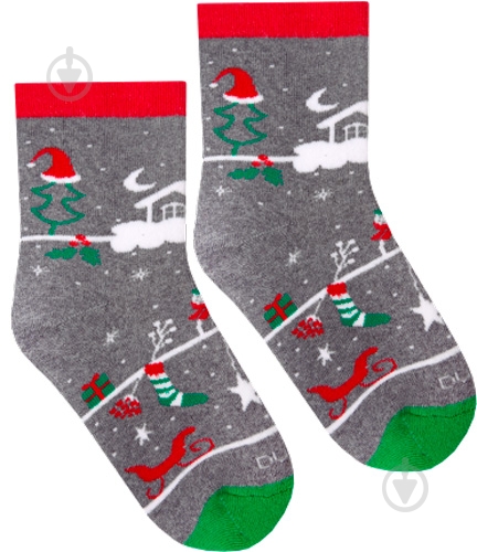 Носки детские для мальчиков Duna новогодние 4050 р.16–18 серый - фото 2