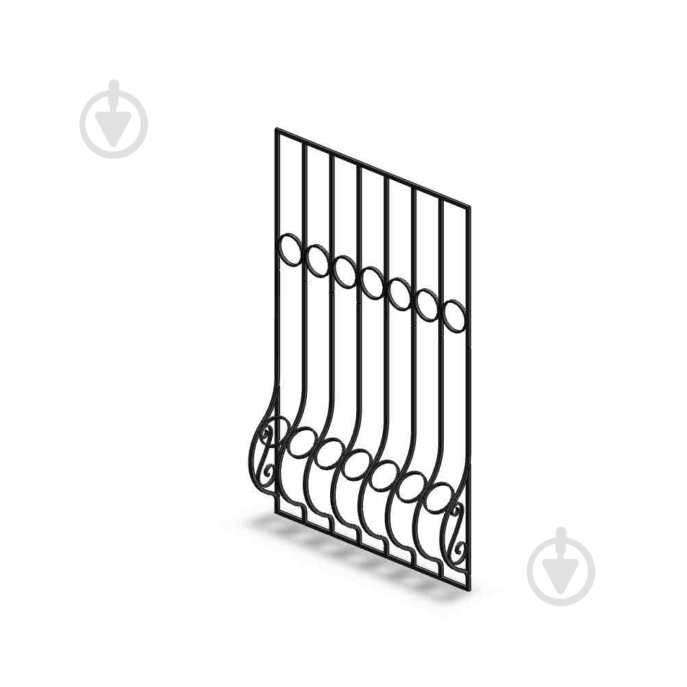 Решетка на окно КР-52 935х1500 мм (комплект элементов) - фото 1