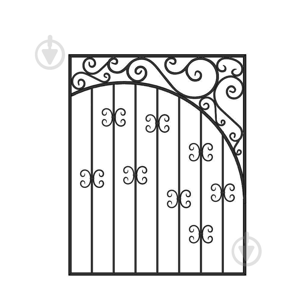 Решітка на вікно КР-56 1215х1515 мм (комплект елементів) - фото 1